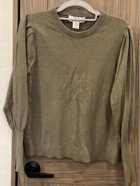 Magaschoni Womens Green Long Sleeve Sweater Size M